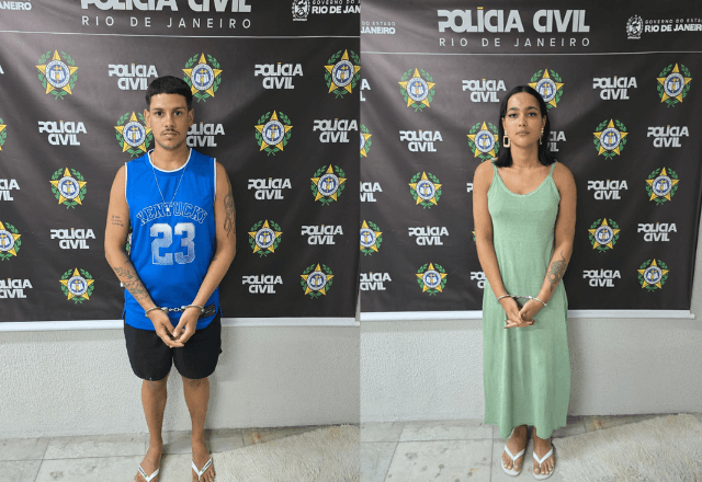 Casal preso RJ - Reprodução Polícia Civil