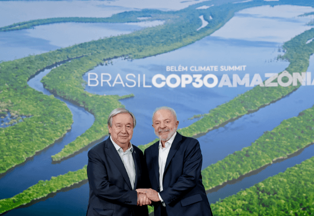 Antonio Guterres e o presidente Lula - Reprodução governo