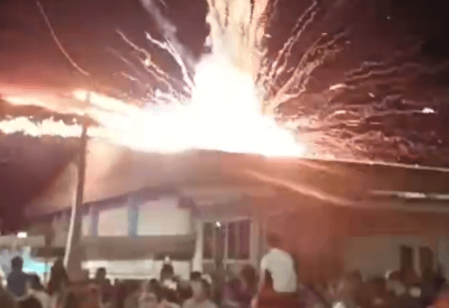 Acidente fogos RS- Reprodução