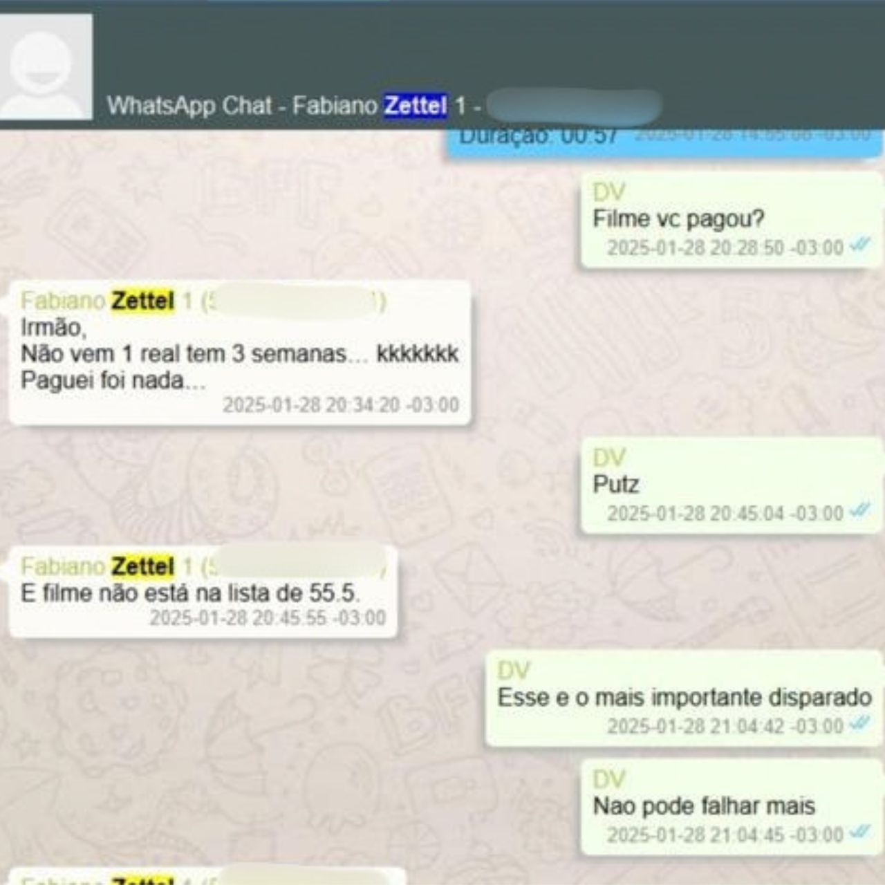 "Mais importante disparado", diz Vorcaro sobre pagamento do filme sobre Jair Bolsonaro | Reprodução