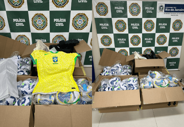 Polícia prende três pessoas suspeitas de desviarem material esportivo da CBF - Reprodução/Polícia 
