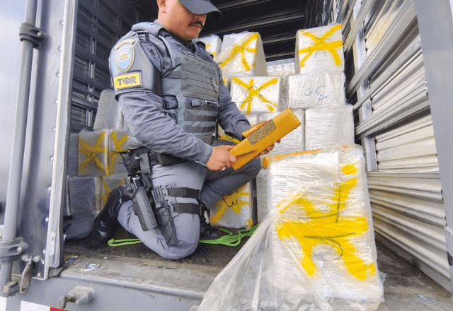 PM paulista encontra quase 1 tonelada de maconha escondida em caminhão | Divulgação/Governo de SP