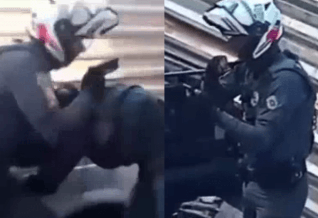 Policial baleado pescoço - Reprodução