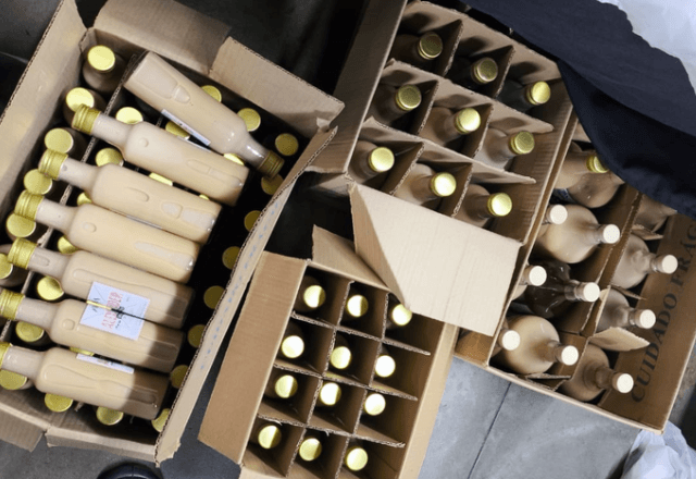 Bebidas alcoólicas irregulares e com "nomes inusitados" são apreendidas em feira de Curitiba | Divulgação/Ministério da Agricultura e Pecuária