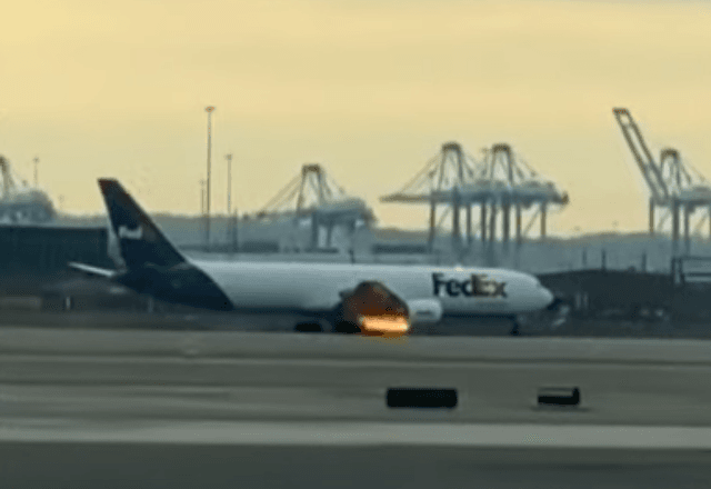 Avião faz pouso de emergência em Nova Jersey após colidir com pássaro