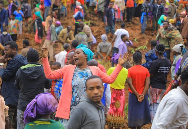 Deslizamento na Etiópia deixa mais de 150 mortos | Reprodução/EBC