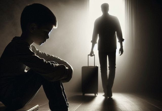 Pai abandona criança | Derick Toda/Imagem gerada por IA