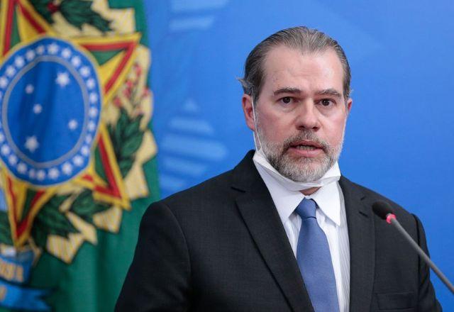 Dias Toffoli durante entrevista coletiva