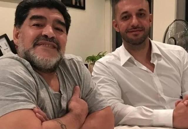 arquivo pessoal/ Diego Maradona e o agente Matías Morla
