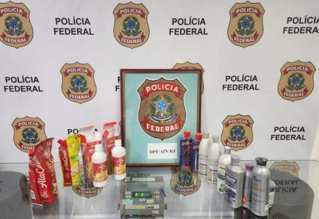 Espanhol que embarcaria para a Itália é preso com 8kg de cocaína no RJ (PF/Divulgação)