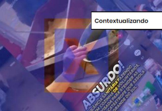 CONTEXTUALIZANDO: Vigilância Sanitária fiscalizou cozinha improvisada no RS para apurar denúncia e orientar voluntários CONTEXTUALIZANDO: Vigilância Sanitária fiscalizou cozinha improvisada no RS para apurar denúncia e orientar voluntários