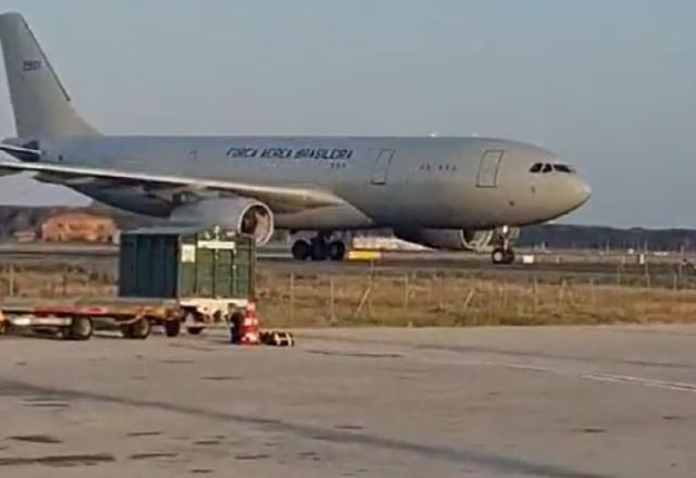 Guerra Israel-Hamas: segundo avião da FAB para resgate de brasileiros pousa em Roma (FAB/Divulgação)