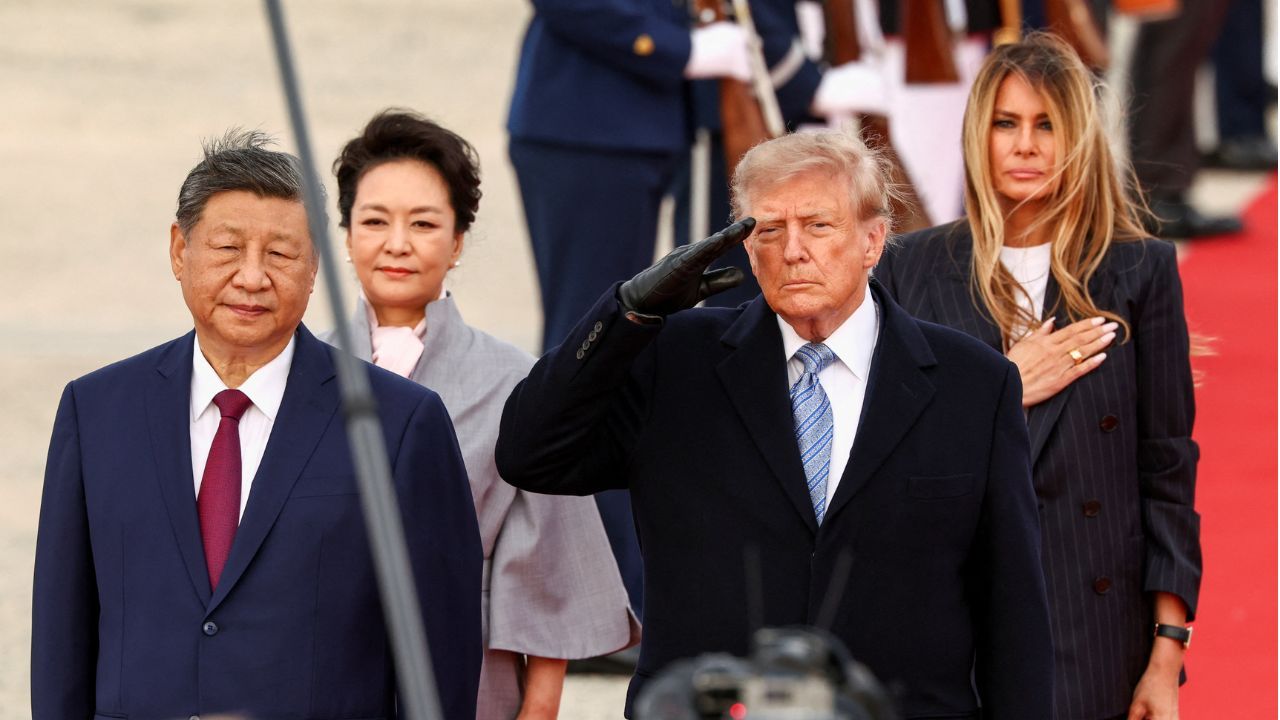 Presidente dos EUA, Donald Trump, e o presidente da China, Xi Jinping, em Maryland | Kevin Lamarque/Reuters
