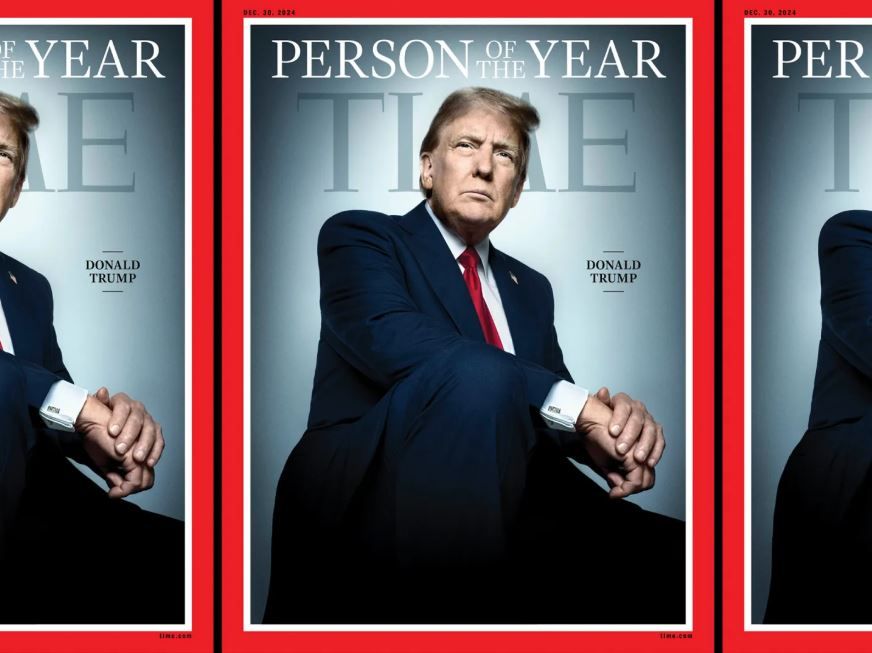 Donald Trump estampa capa da revista Time após ser escolhido como 'personalidade do ano'| Reprodução