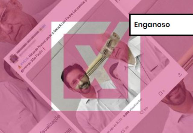 É enganoso post que usa foto de Ricardo Nunes e padre Lancellotti para alegar apoio à reeleição do prefeito | Projeto Comprova