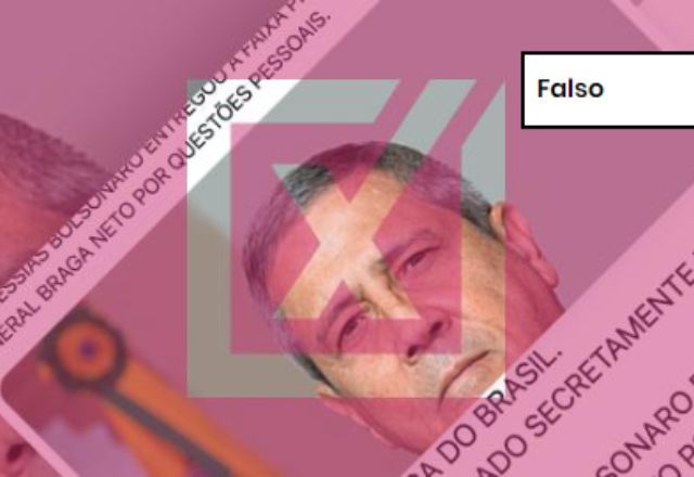É falso que Braga Netto foi secretamente empossado presidente da República pelo TSE | Projeto Comprova