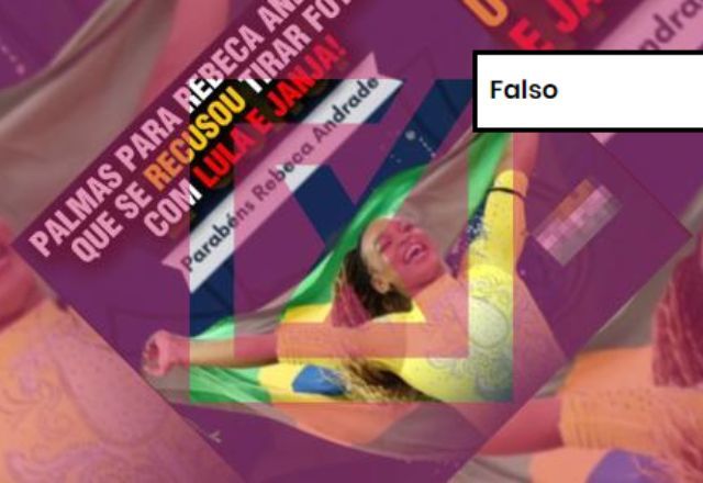 É falso que Rebeca Andrade tenha se recusado a tirar foto com Janja e Lula em Paris | Projeto Comprova