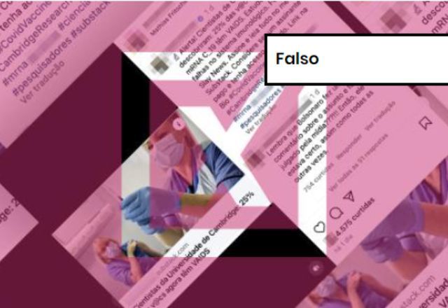 É falso que estudo de Cambridge comprove que pessoas vacinadas contra a covid-19 adquiriram Aids | Projeto Comprova