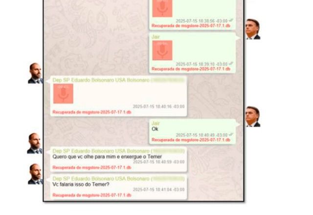 Eduardo Bolsonaro pede que pai o veja como Temer | Reprodução/PF