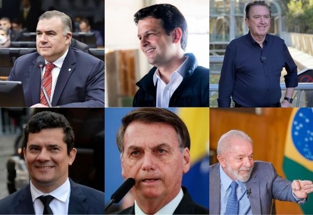 Ney Leveprost tem apoio de Sergio Moro, Eduardo Pimentel de Bolsonaro e Luciano Ducci de Lula | Montagem/SBT