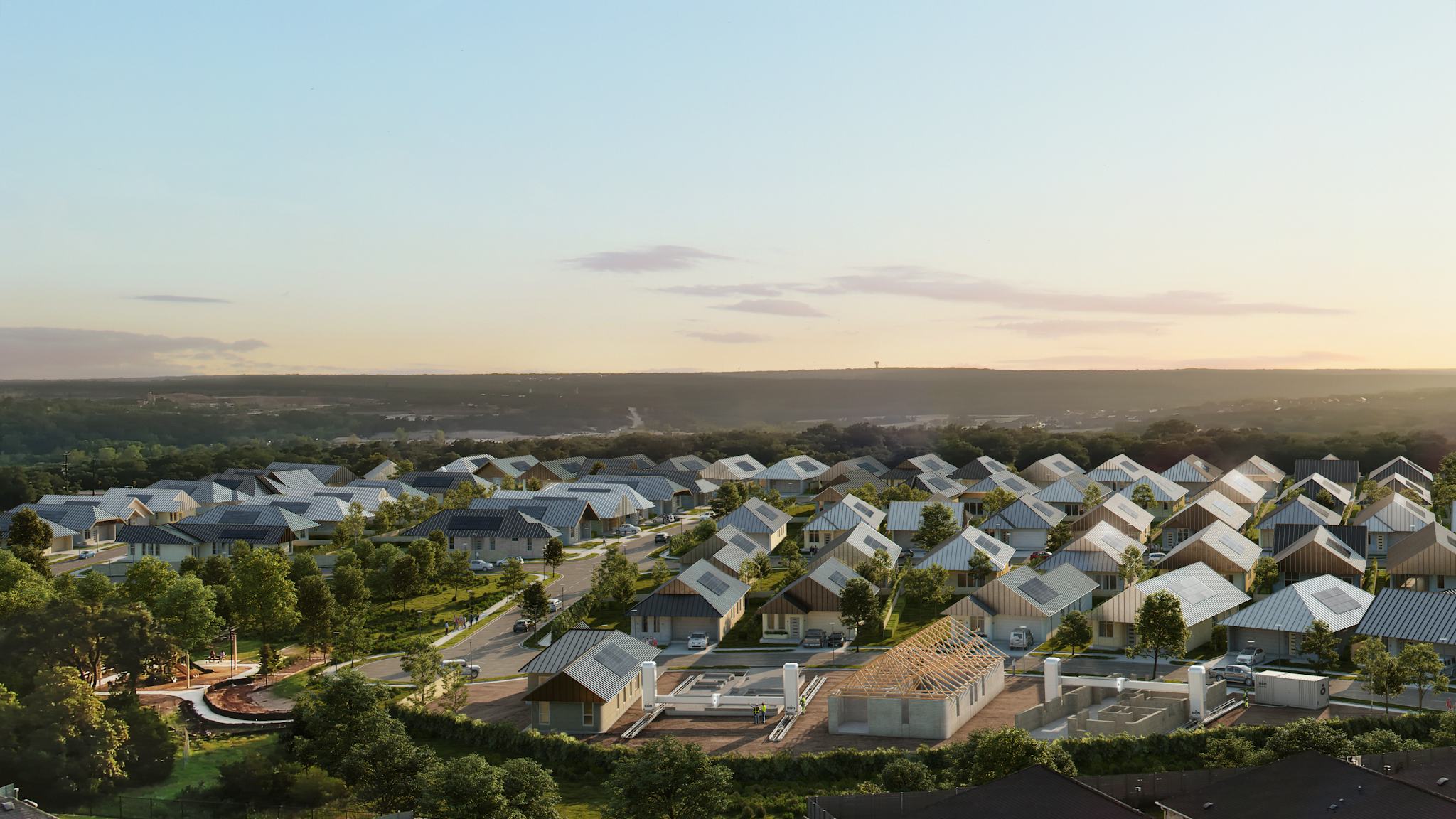 Em 2 anos, robô-impressora 3D gigante 'imprimiu' 100 casas no Texas | Reprodução/Icon/YouTube