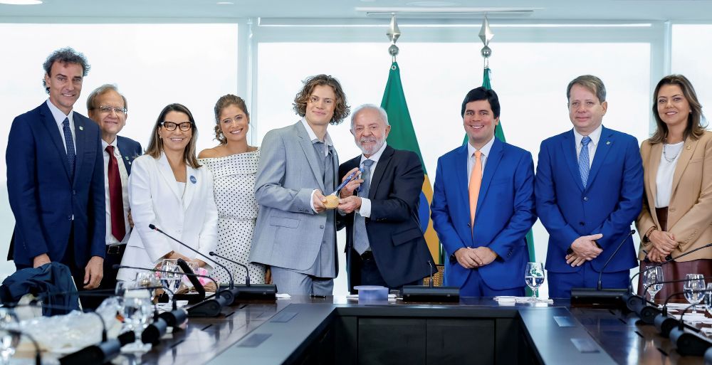 Encontro de Lula e Braathen reuniu autoridades da política e do esporte no Planalto | Divulgação/Ricardo Stuckert/PR