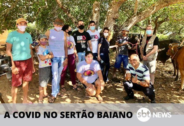 Equipe do SBT com voluntários de ONG
