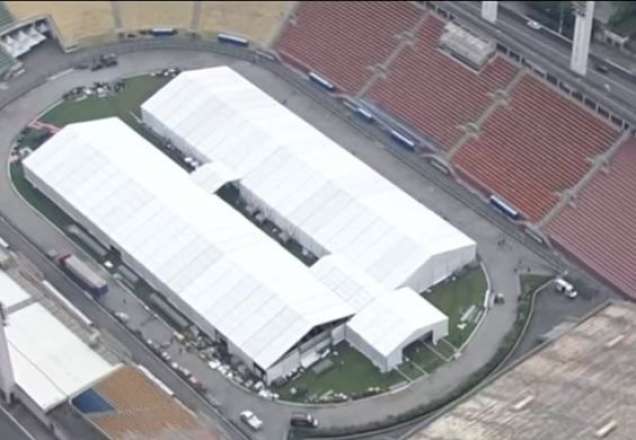 Estádio do Pacaembu recebe novos leitos em hospital de campanha