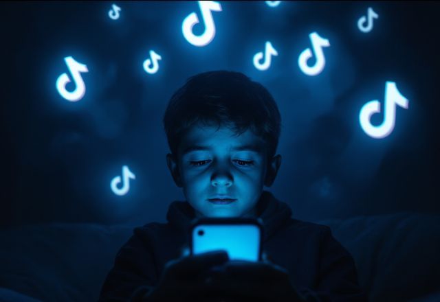 Estados dos EUA acusam TikTok de viciar crianças e jovens e alegam que é uma rede social insegura | Cido Coelho/SBT News/Imagem gerada por IA