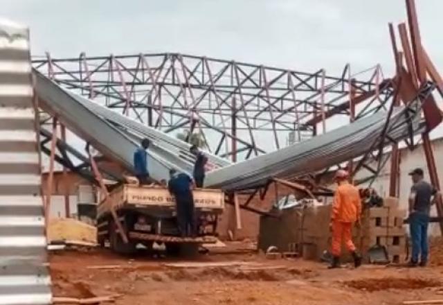 Estrutura desaba deixando trabalhador gravemente ferido no Tocantins