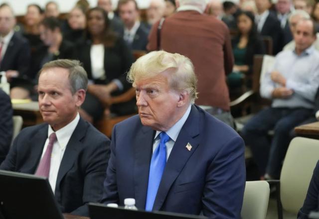 Ex-presidente Donald Trump no Tribunal de Nova York