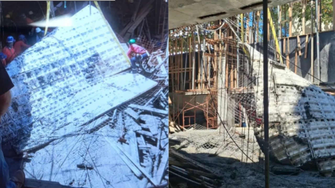 Laje de prédio em construção desaba e deixa um morto em Florianópolis | Corpo de Bombeiros