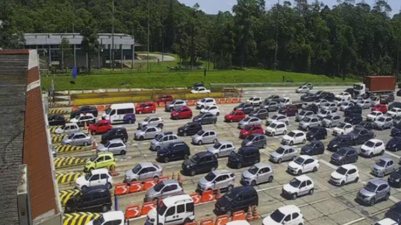 Rodovias de SP registram congestionamento sentido litoral | Reprodução/Ecovias