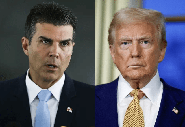 Governador do Pará, Helder Barbalho (à esquerda), e o presidente do EUA, Donald Trump (à direita) | Reprodução