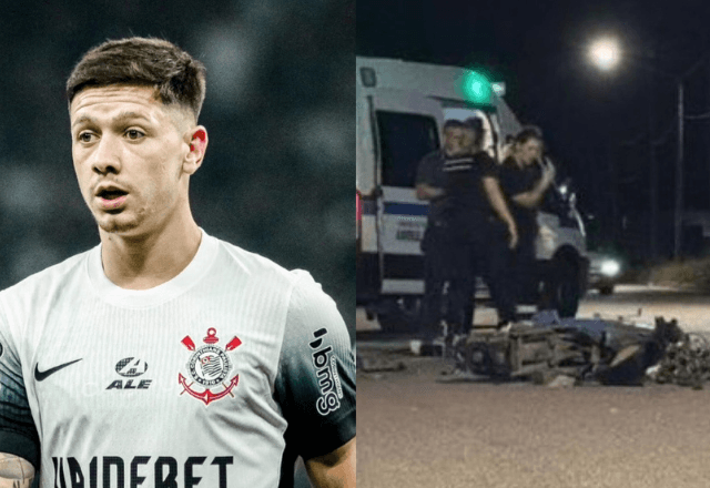 Acidente ocorreu na madrugada deste sábado (4), por volta das 4h30, quando uma motocicleta colidiu com a caminhonete dirigida por Rodrigo Garro | Reprodução