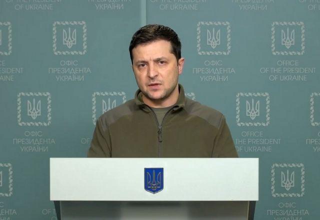 'Quando as bombas caem em Kiev, acontece na Europa, não só na Ucrânia, ressaltou Zelensky | Reprodução/Facebook