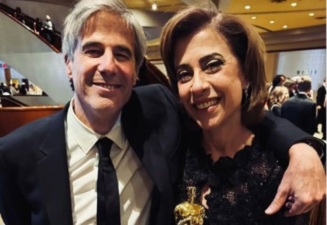 Fernanda Torres e Walter Salles comemoram a conquista do Oscar | Reprodução: Redes Sociais