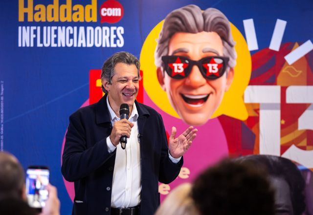 Fernando Haddad em agenda com influenciadores em SP | Foto: Diogo Zacarias/divulgação