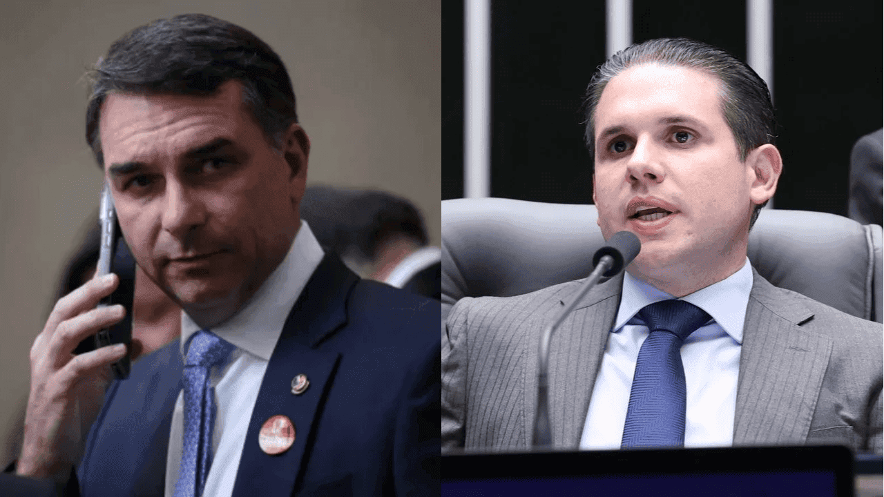 Flávio Bolsonaro (PL) e Hugo Motta (Republicanos) | Foto: Reprodução