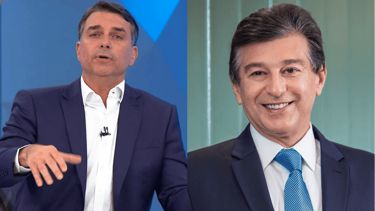 Flávio Bolsonaro e Cláudio Lottenberg | Reprodução/TV Globo/CONIB
