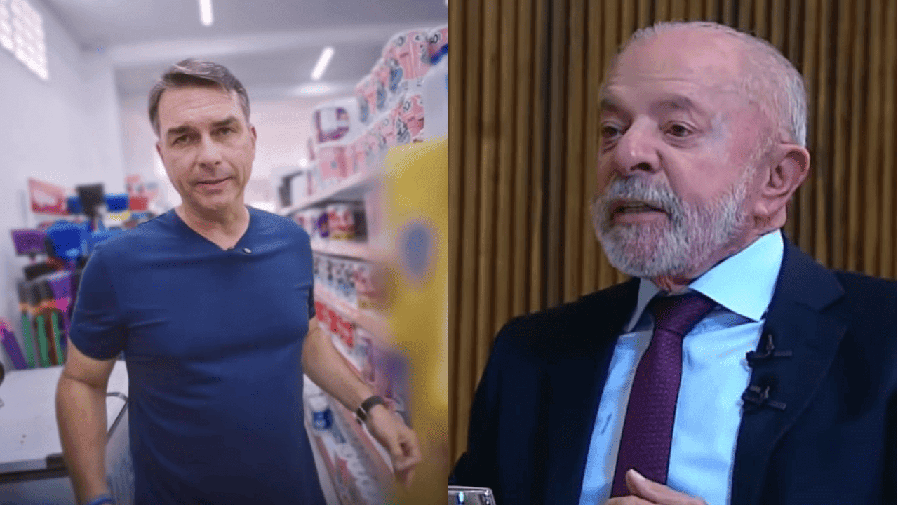 Flávio Bolsonaro e Luiz Inácio Lula da Silva | Reprodução