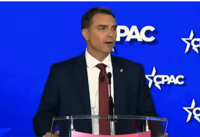 Flávio Bolsonaro na CPAC | Reprodução