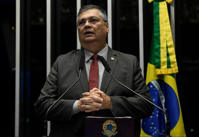 Flávio Dino discursando no plenário do Senado em 7 de fevereiro de 2024 (Jefferson Rudy/Agência Senado)