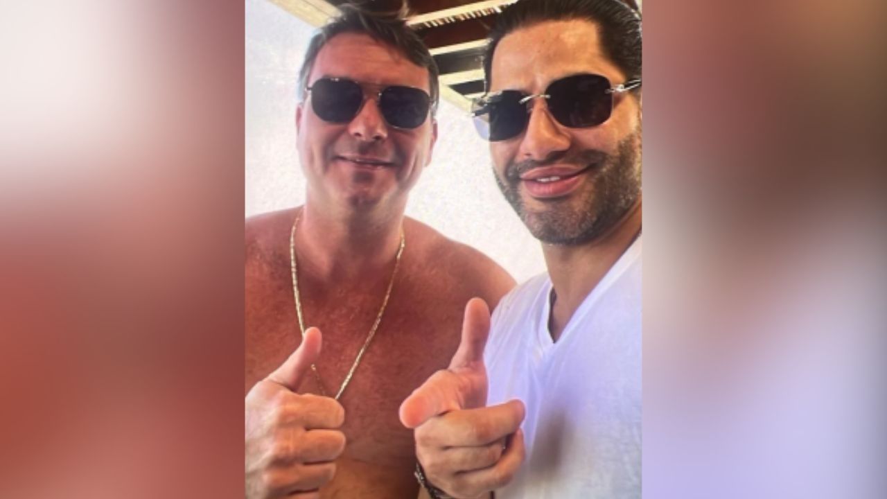 Flávio diz que foto ao lado de "Sicário" foi feita por IA Flávio diz que foto ao lado de "Sicário" foi feita por IA