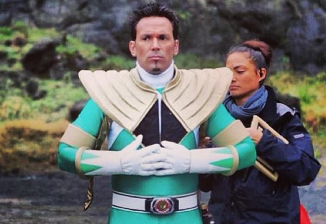 Jason David Fran como Ranger Verge no set de filmagens (Brian Morin/Flickr)