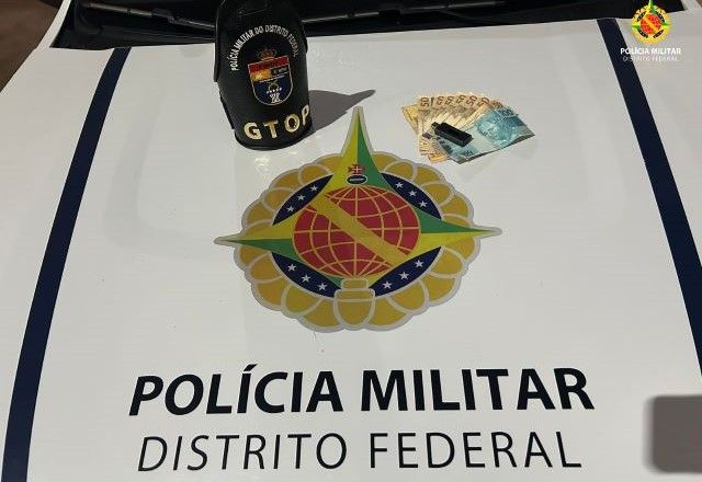 Foragido da Justiça é preso pela PMDF com bloqueador de tornozeleira eletrônica | Divulgação/PMDF