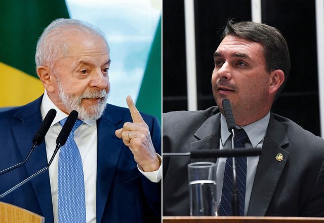 Luiz Inácio Lula da Silva e Flávio Bolsonaro | Ricardo Stuckert/Agência Senado