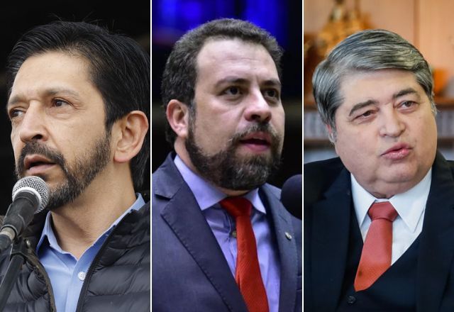 Ricardo Nunes (MDB), Guilherme Boulos (PSOL) e Datena (PSDB) | Reprodução/Flickr/Câmara dos Deputados