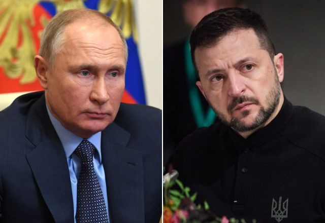 Presidente da Rússia, Vladimir Putin, e presidente da Ucrânia, Volodymyr Zelensky | Reprodução/Flickr