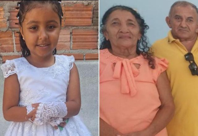 Menina de 7 anos e avós são encontrados mortos em Teresina | Reprodução